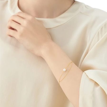 【無料ラッピング】  ヨンドシー 4℃ K18イエローゴールド ブレスレット アコヤパール ブランド 正規品 新品 ギフト プレゼント 人気 おすすめ 誕生日 記念日 クリスマス 送料無料