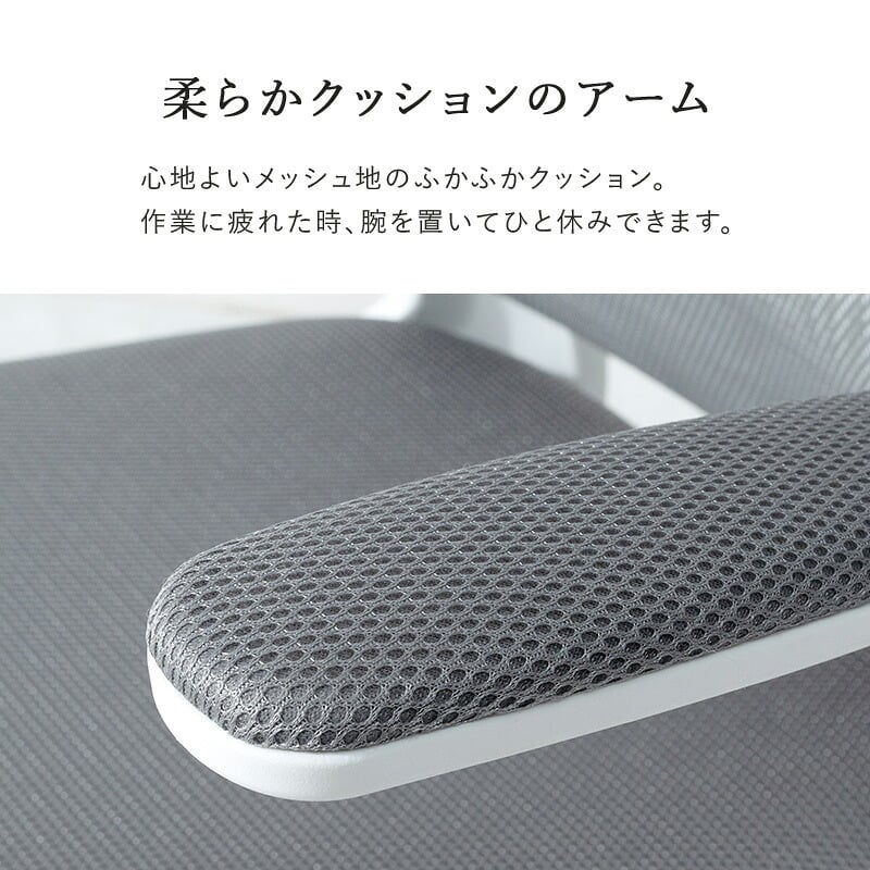 オフィスチェア メッシュ オフィス ヘッドレスト ランバーサポート 跳ね上げ式 アームレスト 可動肘 ロッキング 昇降式 360度回転 キャスター付き ハイバック ワーク 事務椅子 パソコン 在宅勤務 テレワーク 通気性 クッション座面 ブラック グレー