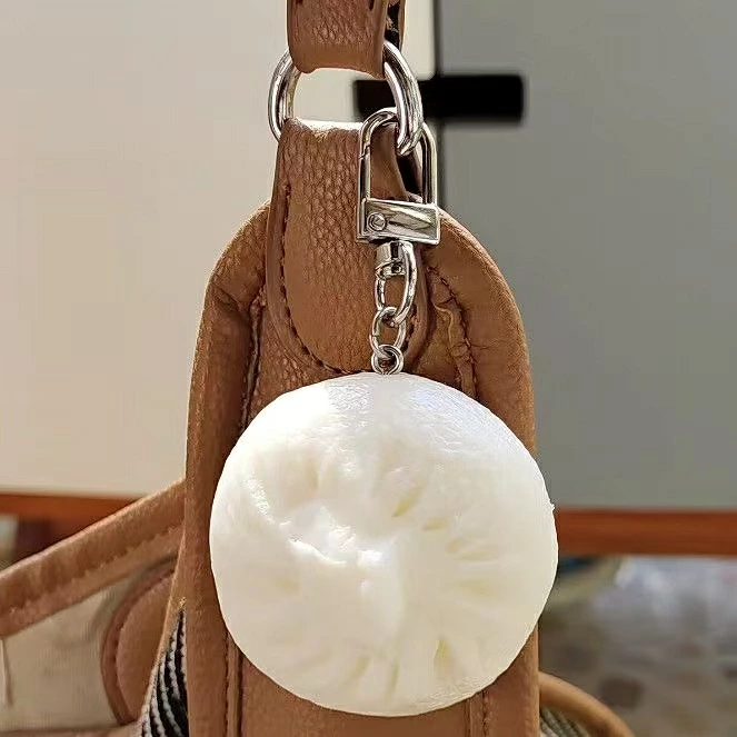 肉まん キーホルダー 食品サンプル風 バッグチャーム 5cm 6cm 中華まん ミニチュア フードモチーフ おもしろ 雑貨 かわいい リアル バッグ 飾り プレゼント