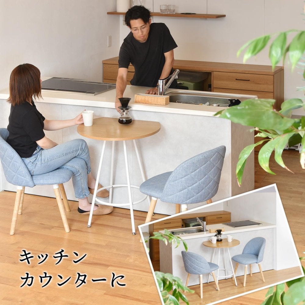 Nid　カフェテーブル NIDT0248 壁付けテーブル ハーフムーン テーブル ラウンド ティーテーブル