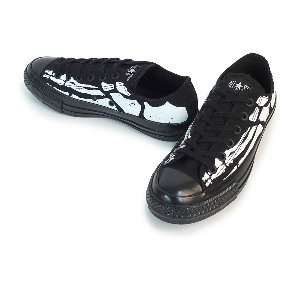 コンバース CONVERSE スニーカー メンズ レディース ローカット キャンバス オールスター AGED ボーンプリント OX ブラック ALL STAR AGED BONEPRINT OX