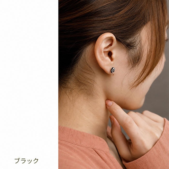 ピアス 金属アレルギー対応 花 モチーフ ハワイアンジュエリー 片耳用 1個売り サージカルステンレス 316L 大ぶり フラワー ピンク ブラック ホワイト 大人 可愛い