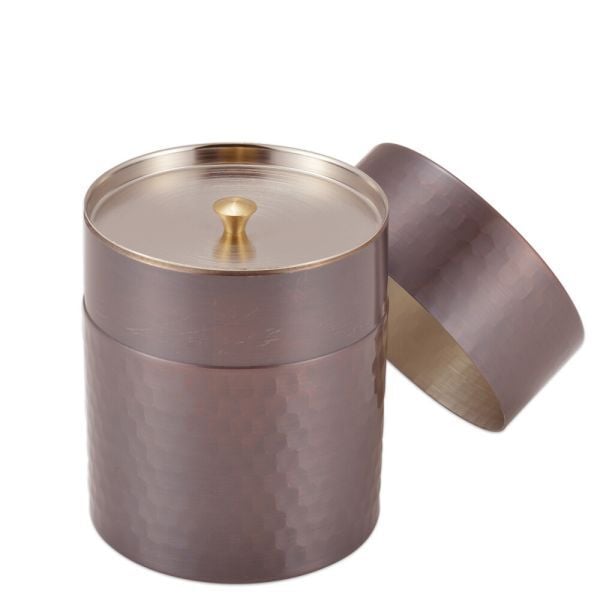 【ギフト対応無料】アサヒ 食楽工房 純銅 茶筒(茶箕付)ブロンズ仕様 木箱入 CB510 ※送料無料(北海道・沖縄は除く)