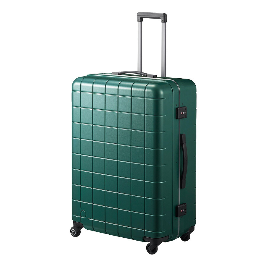 【PROTECA】00144 チェッカーフレーム スーツケース 98L 日本製 プロテカ ガンメタリック 使いやすい 旅行 出張 ユニセックス 7-9泊