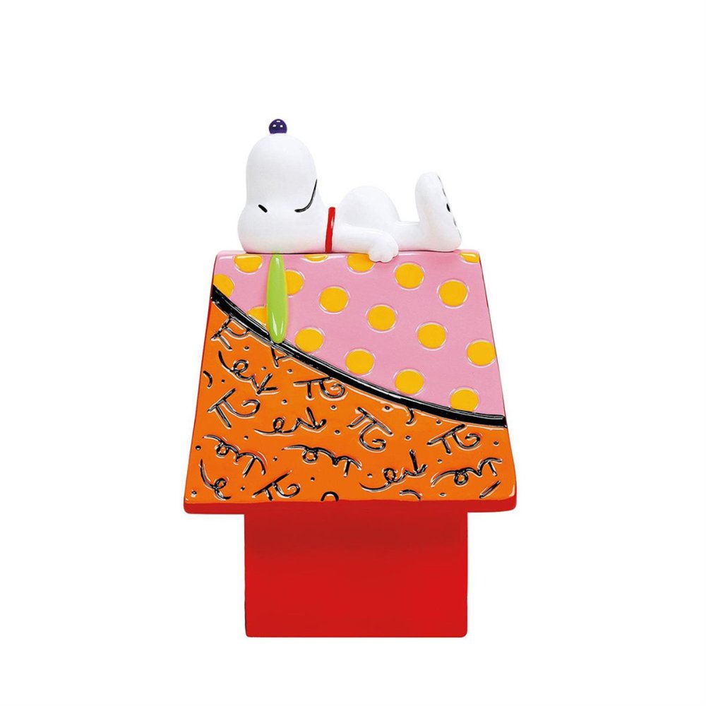 ロメロ ブリット Romero Britto ピーナッツ ブリット Peanuts Britto スヌーピー ドッグハウス 置物 フィギュア 人形 6019028 インテリア