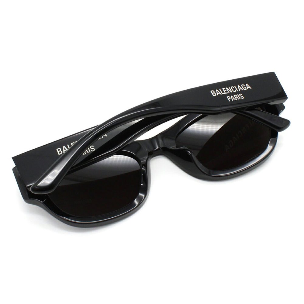 バレンシアガ BALENCIAGA サングラス アジアンフィット UVカット アイウェア キャットアイ フォックス BB0389SK-001 メンズ レディース ユニセックス ブラック+グレー 国内正規品