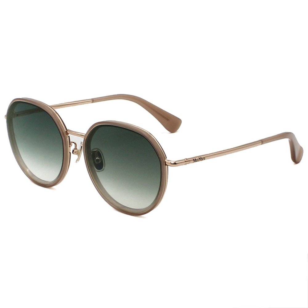 マックスマーラ Max Mara サングラス ノーズパッド UVカット アイウェア ラウンド ボストン MM0148-K/S 57B 57 メンズ レディース ユニセックス ベージュ（クリア）+ブルー系グラデーション 海外正規品