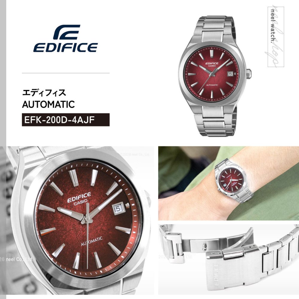 カシオ エディフィス CASIO EDIFICE AUTOMATIC 自動巻き 腕時計 メンズ EFK-200D-4AJF【2026 新作】
