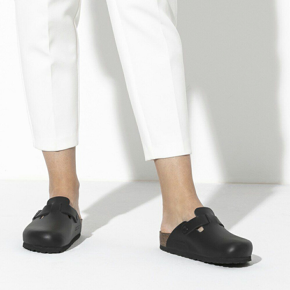 ビルケンシュトック ボストン サンダル クロッグ メンズ 0060191 BIRKENSTOCK Boston ナチュラルレザー 本革 レギュラー幅 黒 ブラック カジュアル シンプル
