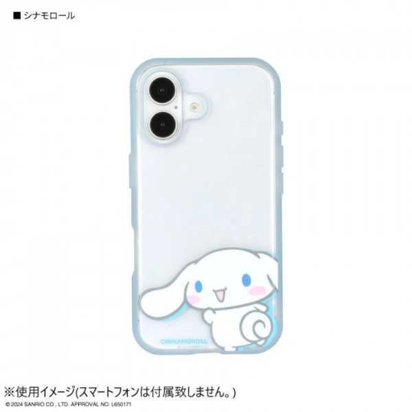 iPhone16 ケース サンリオ シナモロール 耐衝撃 ハイブリッド カバー IIIIfit Clear スマホケース キャラクター かわいい おしゃれ 透明 クリアケース サンリオ正規ライセンス品
