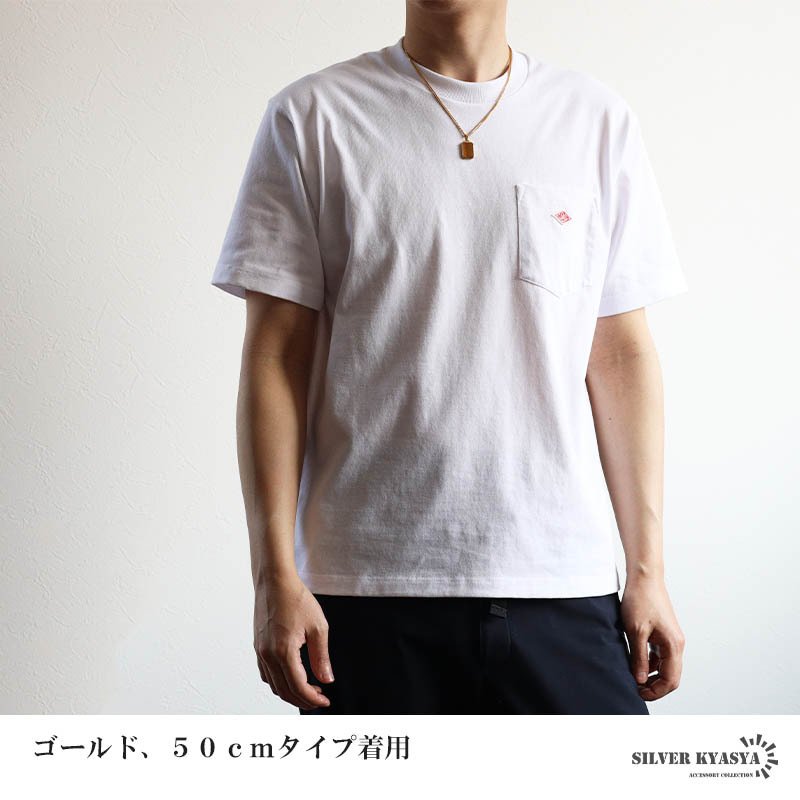 ステンレス タイガーアイ ペンダントネックレス ストーンネックレス 小ぶり シンプル ダブル喜平チェーン 細身 ゴールド 18KGP シルバー ブラック メタル 小さい プレート 四角 長方形 幾何学 メンズ 男性 金属アレルギー対応