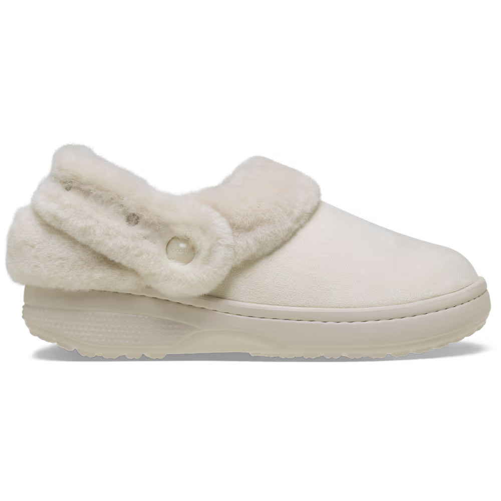 クロックス サンダル レディース アンファーゲッタブル ヴィーガン スエード クロッグ ボア ファー モコモコ 冬用 crocs 212106