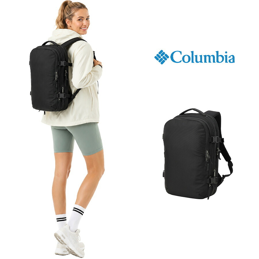 Columbia リュック 大容量 Tyger Brook バックパック 18L+ リュックサック 普段使い 使いやすい レディース メンズ ギフト プレゼント ブラック pu7263