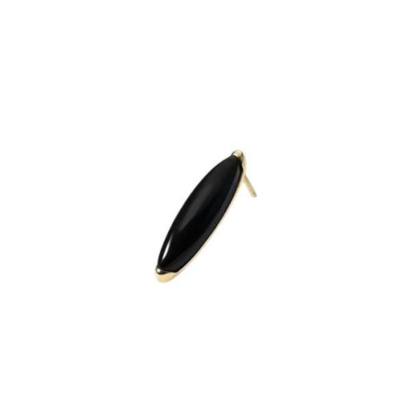 【無料ラッピング】  ヨンドシー 4℃ The Tidal K10イエローゴールド ピアス 片耳用 ブラックカルセドニー ブランド 正規品 新品 ギフト プレゼント 人気 おすすめ 誕生日 記念日 クリスマス 送料無料