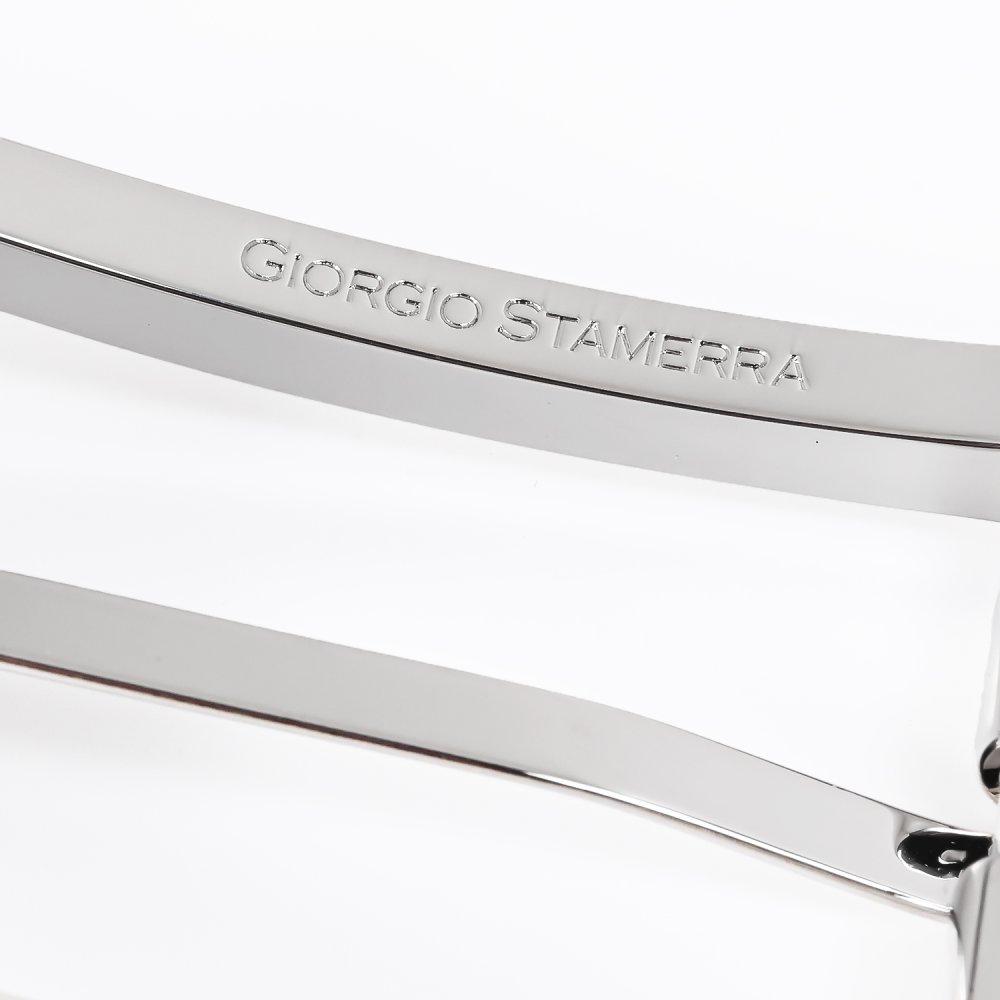 ストリンガを痛めづらいバックル ジョルジオスタメッラ ストリンガ システム用バックル 幅3.5cmモデル FBM10 裏ロゴ リバーシブルモデル シルバー 送別会 誕生日 お中元 結婚祝い 結婚式 高級 父の日 母の日 即日発送 ホワイトデー
