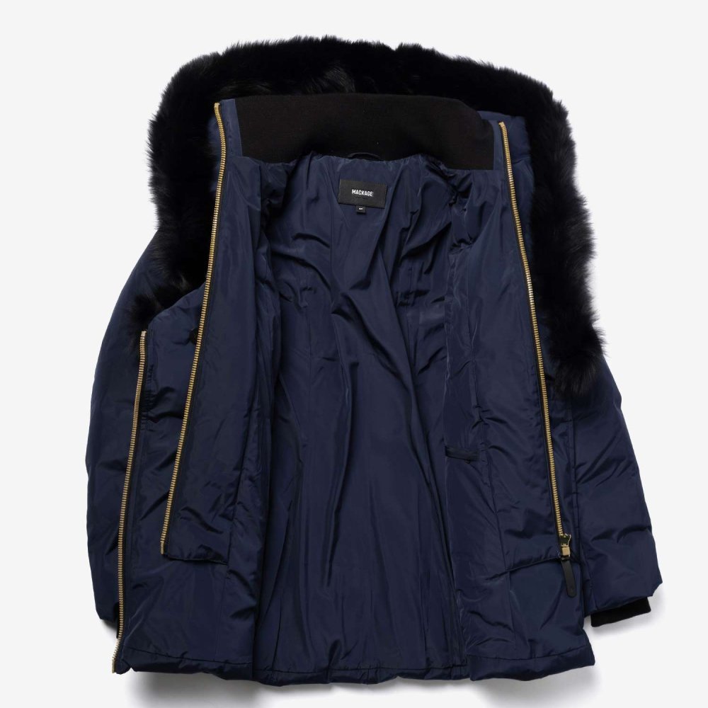 マッカージュ MACKAGE ADALI-BX HOODED DOWN COAT フーデッド ダウン コート ミドル丈 ダウンジャケット ファー レディース アウター