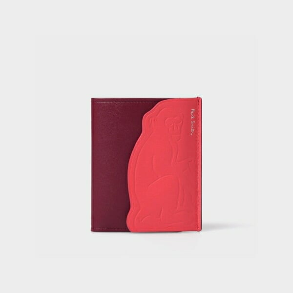 ポールスミス Paul Smith 財布 折財布 Animal Emboss ミニ財布 イタリア製 レッドpsm522780