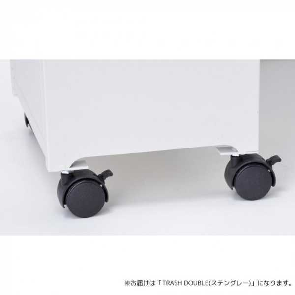 ゴミ箱 おしゃれ ダストボックス スリム 大容量 21L 2段 ガルバリウム鋼板 キャスター付き キッチン リビング ゴミ箱 分別 シンプル ステングレー インテリア 雑貨 セトクラフト