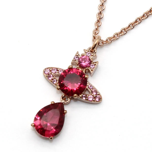 ヴィヴィアンウエストウッド VIVIENNE WESTWOOD ネックレス 63020302-02G366 ISMENE DROP PENDANT ピンクゴールド