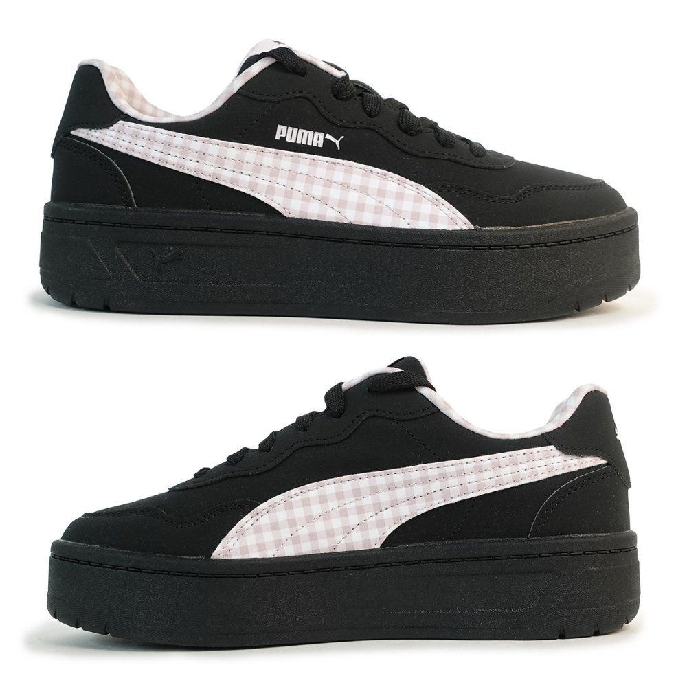 プーマ PUMA スニーカー レディース ウィメンズ ローカット コート ラリー スカイ チェッカー 408862-01 ブラック/ピンク