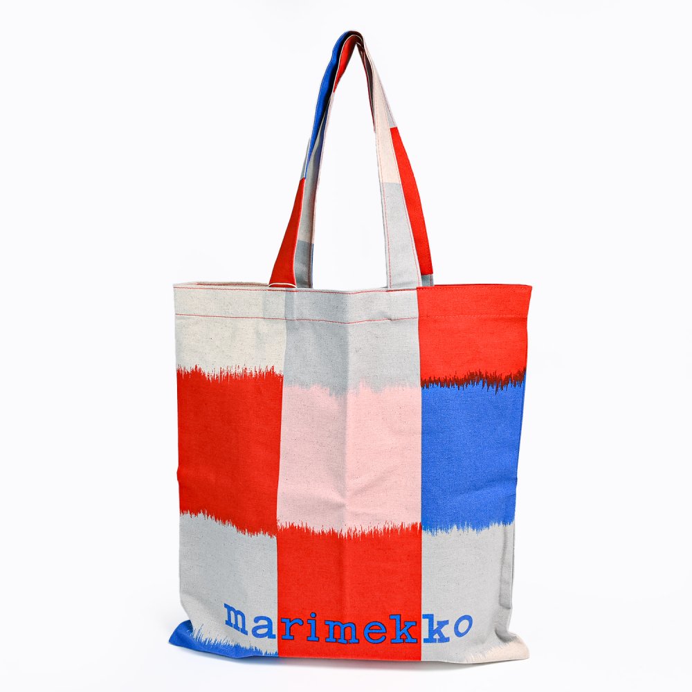 【名入れ無料】マリメッコ marimekko トートバッグ Vankka チェック柄 ファブリックバッグ レディース マルチカラー 93983 093983 350 北欧デザイン ホワイトデー