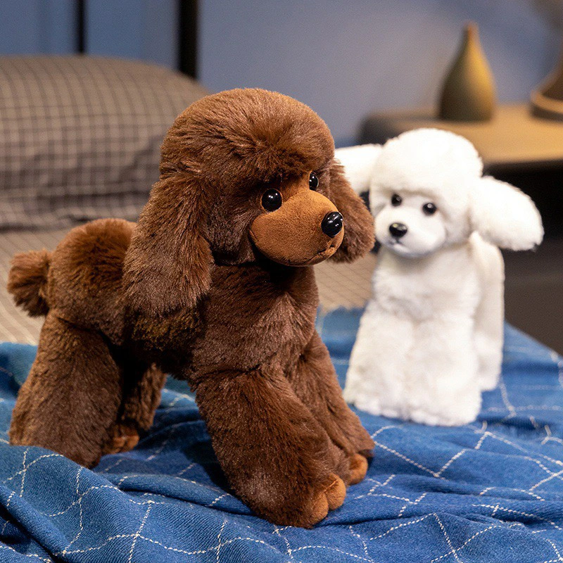 トイプードル ぬいぐるみ 犬 20cm 32cm プードル いぬ イヌ ペットぬいぐるみ ふわふわ リアル かわいい ホワイト ブラウン 犬グッズ インテリア 子供 プレゼント ギフト