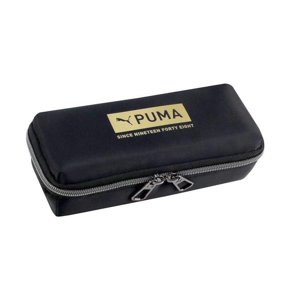 ペンケース PUMA プーマ 筆箱 男の子 男子 小学生 高学年 中学生 キッズ ジュニア 高校生 大容量 シンプル かっこいい ボックスタイプ 箱型 たくさん入る 多機能 ペンポーチ ペンホルダー 黒 ブラック ネイビー 無地 スポーツ ブランド 布 ロゴ おしゃれ 新入学 準備 新学期