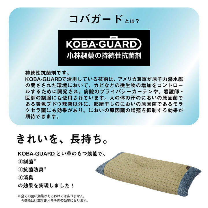 枕 まくら い草 消臭 ごろ寝 抗菌防臭 シンプル 小林製薬コバガード使用 約50×30cm 抗菌防臭で清潔な い草まくら ピロー 枕寝具 寝具用品 寝室用 寝室用品 インテリア ポリプロピレン オレンジ グリーン ブラウン ブルー