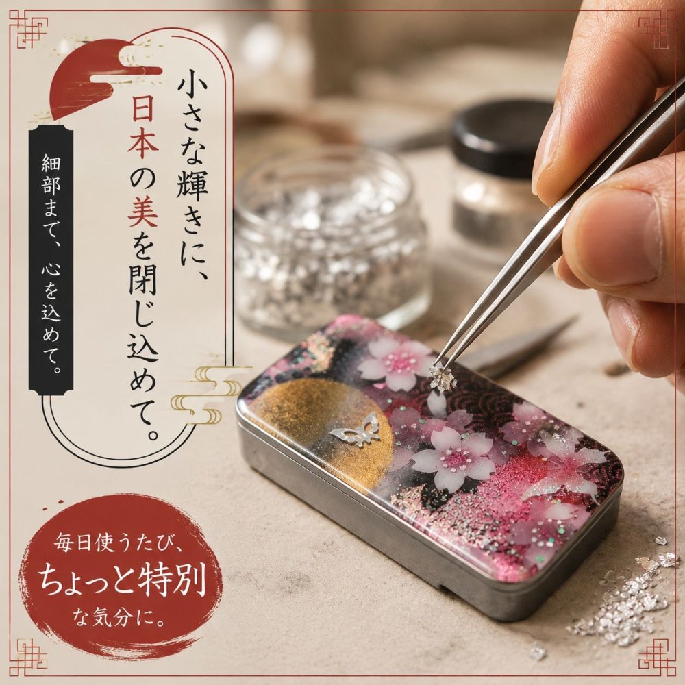 職人の手作り！和柄ペアFRISKケース「異」フリスク タブレット ミント 名入れ 職人 手作り ハンドメイド 送料無料 伝統工芸 桜 和モダン 和柄 和風 和雑貨 ギフト プレゼント 贈り物