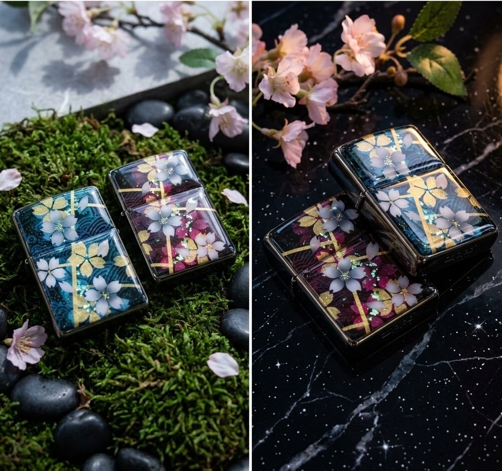 職人の手作り！和柄ペアzippo『帆』名入れ 送料無料 和風 桜 工芸 ハンドメイド ジッポ ライター 喫煙具 電子タバコ アイコス イルマ ギフト プレゼント