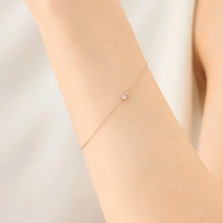 【無料ラッピング】 ヨンドシー 4℃ ブレスレット K10 ピンクゴールド シンプル キュービックジルコニア レディース ブランド 正規品 新品 ギフト プレゼント 人気 おすすめ 誕生日 記念日 クリスマス  送料無料 4cd522799