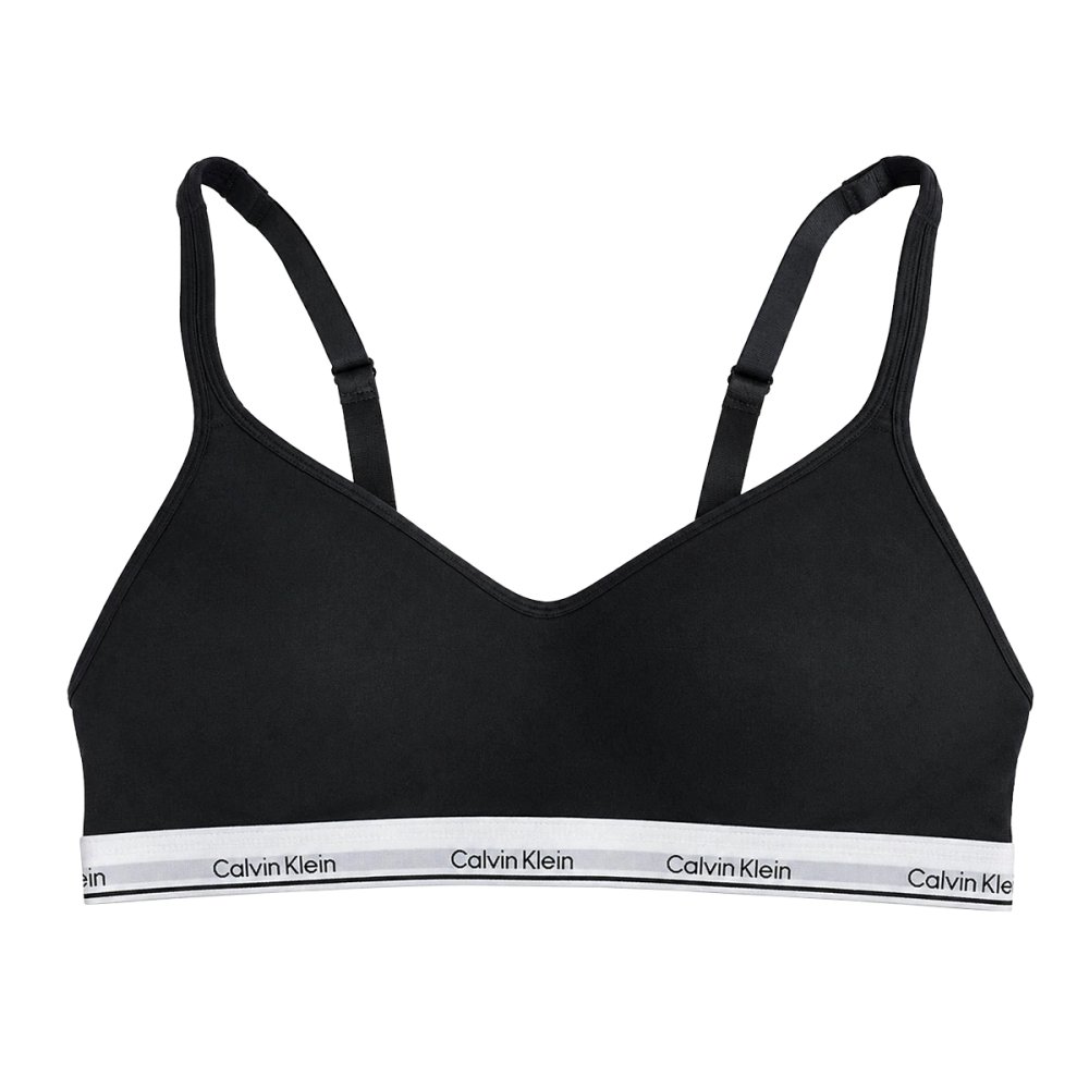 カルバンクライン Calvin Klein(CK) ブラ&ショーツ ブラレット ブラジャー ロゴ 2WAY ノンワイヤー ストラップ アンダーウェア 下着 QP3561O レディース ブラック