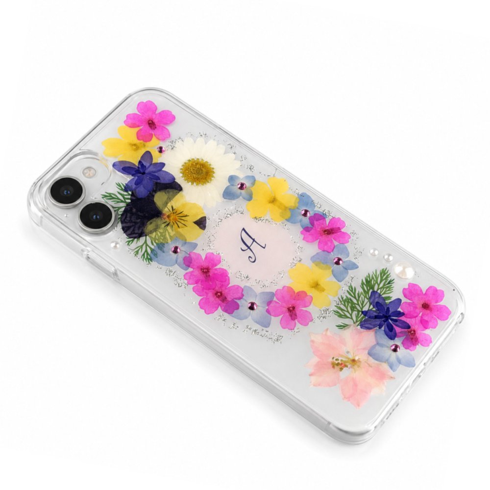 【ほぼ全機種対応スマホケース❁】押し花スマホケース NO.661（着日指定不可） 押し花＆レジン iPhone/Xperia/AQUOS/Galaxy他