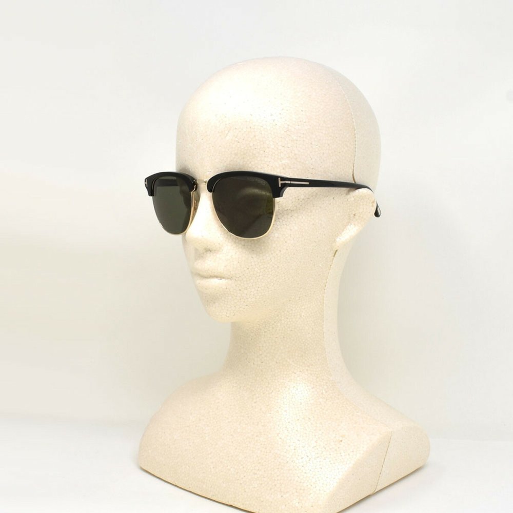 トムフォード TOM FORD サングラス アジアンフィット FT0248 05N 53 UVカット メンズ レディース ユニセックス ブラック+ゴールド+グリーン