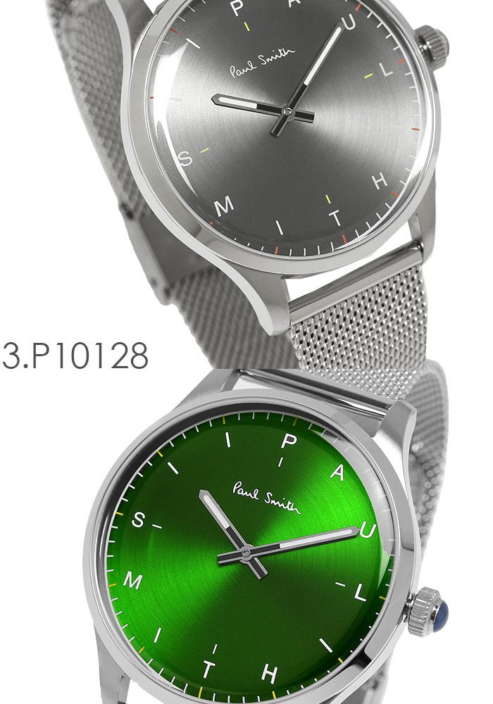 ポールスミス Paul Smith 腕時計 メンズ 41mm ステンレス クラシック ブランド 人気 ウォッチ ギフト プレゼント テンポ TEMPO グリーン グレー シルバー