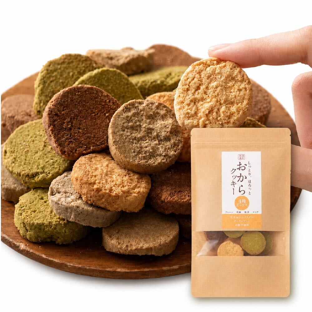 訳あり 小麦粉不使用 おからクッキー 【種類と内容量が選べる100g~600g】※割れ欠けあり おからパウダー 大豆 低糖質 糖質制限 小腹サポート 高たんぱく 雑穀スイーツ