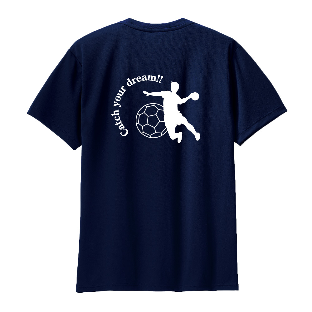 ハンド ドライ Tシャツ 吸汗 速乾 メッシュ オリジナル 名入れ無料 ハンドボール ボール メンズ レディース (CYD) 入学・入部・サークル・クラブ 