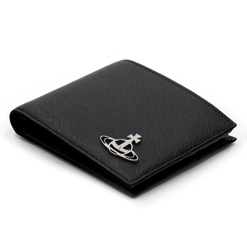 ヴィヴィアンウエストウッド Vivienne Westwood 二つ折り財布 サフィアーノ メンズ レディース ブラック 黒 オーブ 小銭入れなし 札入れ カード入れ SAFFIANO MAN BILLFOLD 51120008 L001N N402