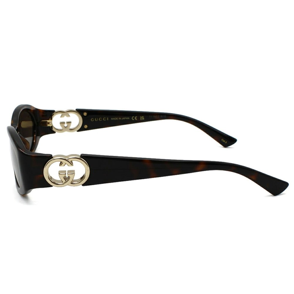 グッチ GUCCI サングラス グローバルフィット アイウェア UVカット オーバル キャットアイ GG1660S-002 メンズ レディース ユニセックス ハバナ+ブラウン 国内正規品