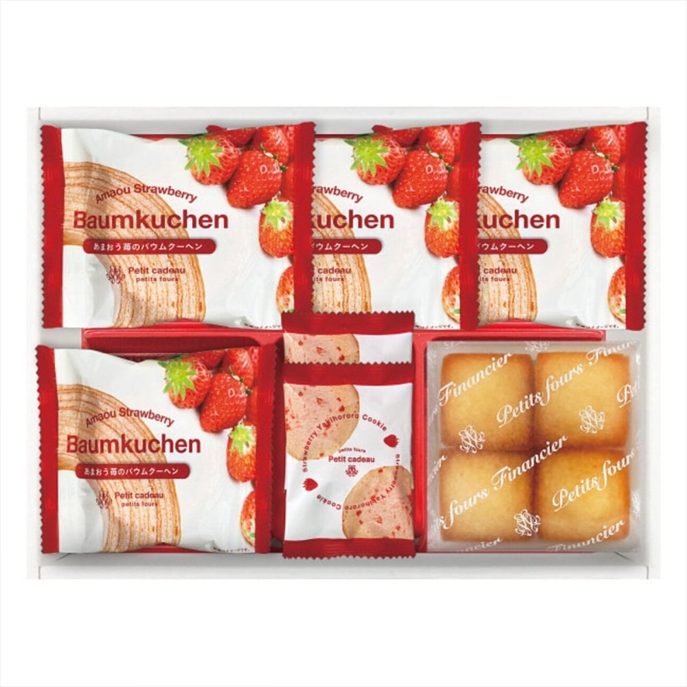 あまおう苺 バウムクーヘン プチフィナンシェ ギフトセット 計7点入 焼菓子 詰め合わせ スイーツ 個包装 おやつ お茶菓子