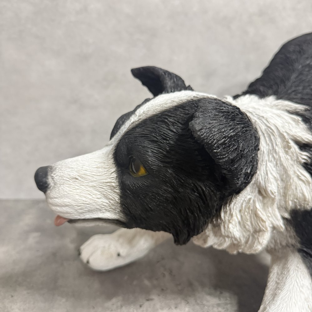 犬 置物 大きい じゃれるボーダーコリー 特大 横幅63cm woobia ウービア かわいい おしゃれ ガーデン インテリア オブジェ 巨大 可愛い プレゼント 北欧 玄関 雑貨 動物 モダン 面白い 庭 ギフト 屋外 家 リアル 玄関先 ガーデンオーナメント