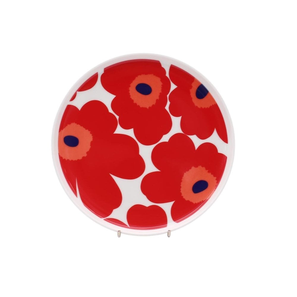 マリメッコ ウニッコ プレート 20cm ホワイト/レッド marimekko UNIKKO 皿 食器 ギフト 耐熱 電子レンジ対応 結婚祝い プレゼント 贈り物