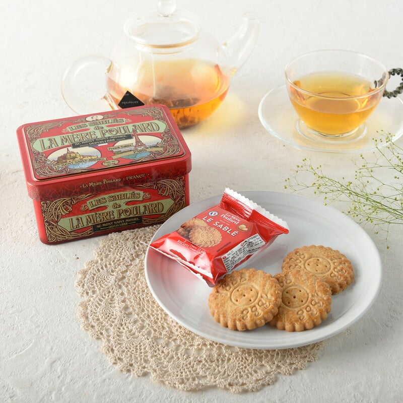 La Mere Poulard ラ・メール・プラール リミテッド缶 サブレピュールブール NR-05022 焼菓子スイーツ/クッキー/フランス/個包装/ラメールプラール/発酵バター/おいしい/ギフト プレゼント/缶/