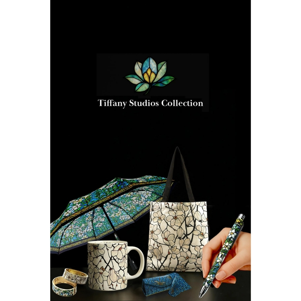 【ラッピング無料 レビュー特典あり】Tiffany Studios Collection トートバッグ A4 縦型 Magnolia Dragonfly ギフト ティファニースタジオ プレゼント 今治タオル 美術館 敬老の日 誕生日 プレゼント