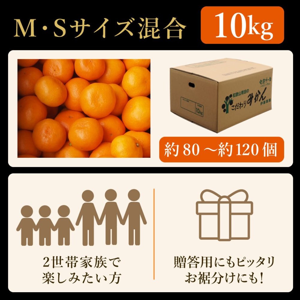 みかん 10kg 贈答用 秀品 特選 送料無料 和歌山 S M 小粒 中粒 手詰め 有田みかん 温州みかん 早生みかん 約80個～120個 ご当地 お出産内祝い 贈答 ギフト 誕生日 結婚祝い 出産祝い 内祝い ギフト