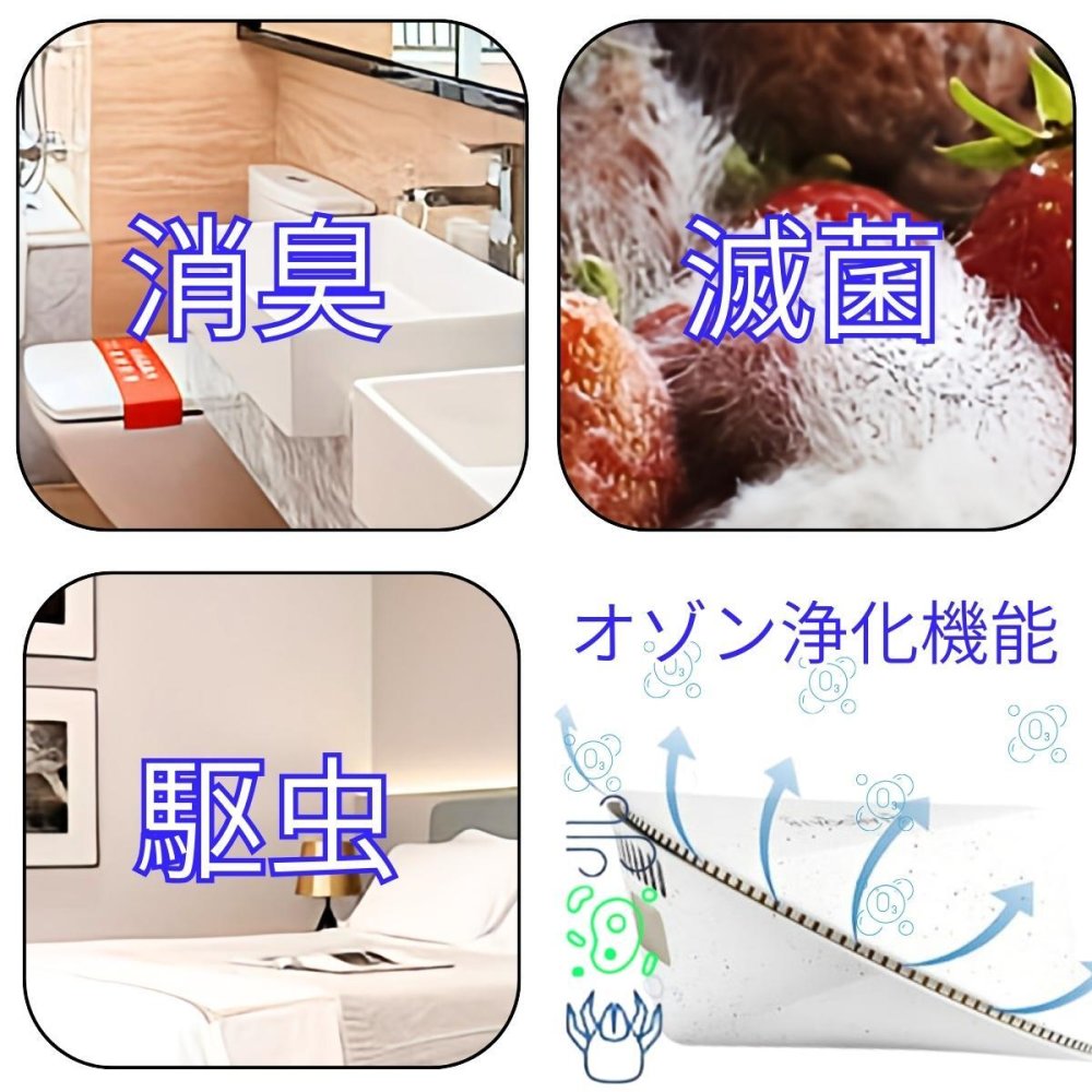 ミニ オゾン脱臭機 除菌機 STAROOAIR 型番:X1 ダニ 除去 清浄機 除菌 ワードローブ浄化 靴のキャビネットの脱臭  冷蔵庫脱臭 新鮮に保つ ホワイト オゾン空気清浄機 サイズ:直径 86×56 mm 範囲:２立方メートル 耐久性と日数:8日間 実用的 父の日 プレゼント