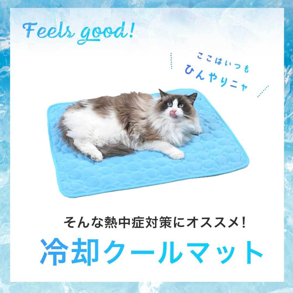 犬 猫 ひんやり クールマット Sサイズ ブルー 接触冷感 夏 熱中症対策 暑さ対策 涼感 エコ 洗える コンパクト収納 清潔 通気性抜群 ナイロン ポリエステル 子犬 超小型犬 チワワ トイプードル ミニチュアダックス