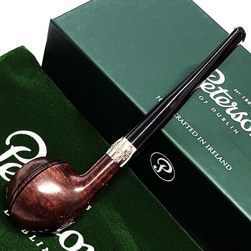 パイプ ピーターソン アラン 411 フィッシュテール スムース パイプ本体 喫煙具 ブラウン ニッケルリング ファセット Peterson アイルランド おしゃれ かっこいい たばこ メンズ 高級 ギフト プレゼント