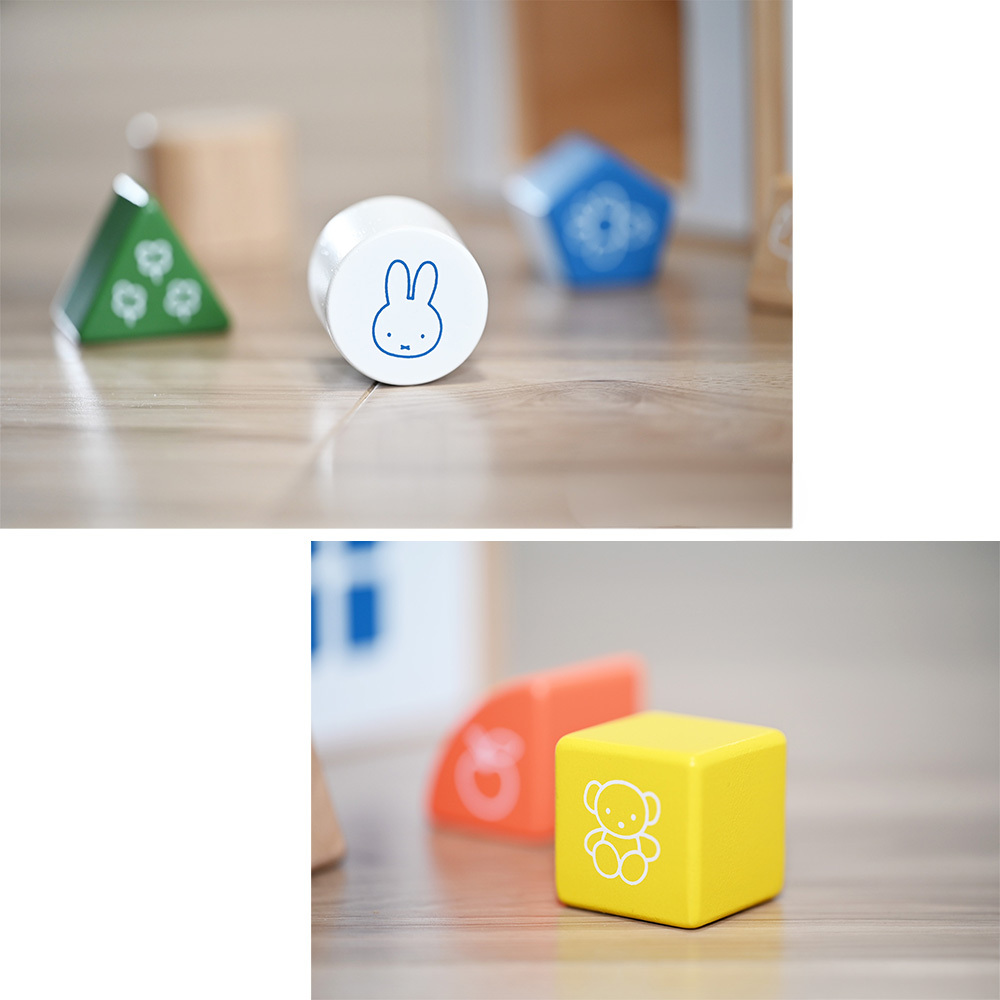 【10/6発売】積み木 ミッフィー パズルハウス | 1歳半 知育玩具 おもちゃ 子供 男の子 女の子 木のおもちゃ ミッフィー ブルーナ 出産祝い 木製玩具 知育玩具 女の子 男の子 キッズ 幼児 子ども 木製 NICHIGAN ニチガン