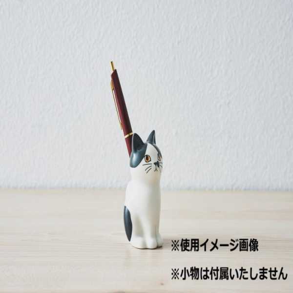 フラワースタンド ペン立て 仔猫 ハチワレ 磁器製 置物 インテリア雑貨 おしゃれ かわいい デスク周り 卓上収納 小物入れ 癒しグッズ ギフト プレゼント セトクラフト